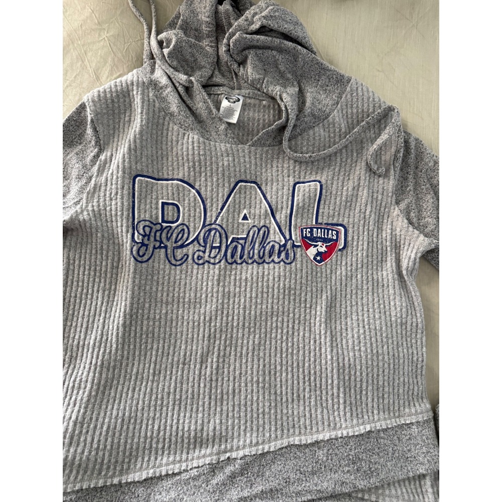FC Dallas‎ Hoodie Gray Layered Look Long Sleeve Football Soccer Pullover